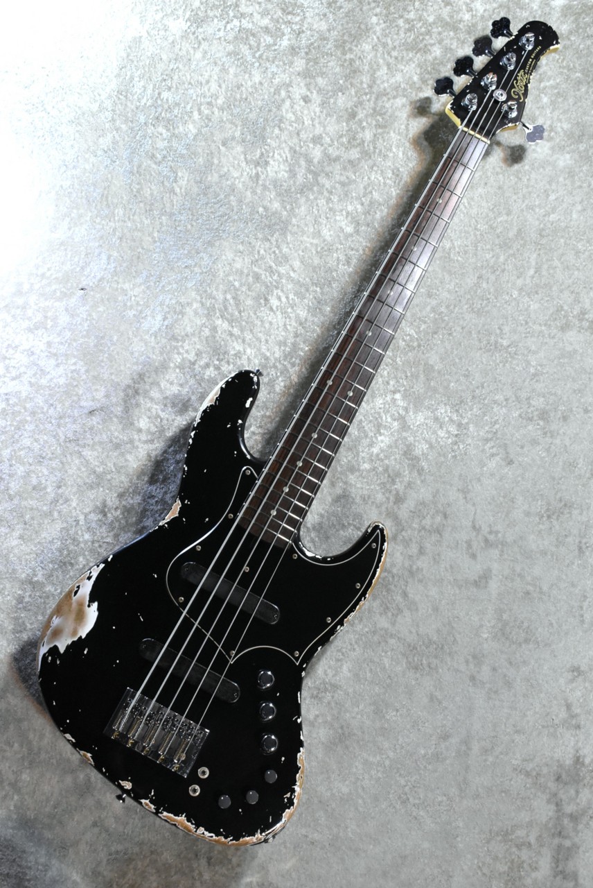 Xotic XJ-1T 5st Heavy Aged-Alder Body -Black/MH Maple/Rose #J-3667