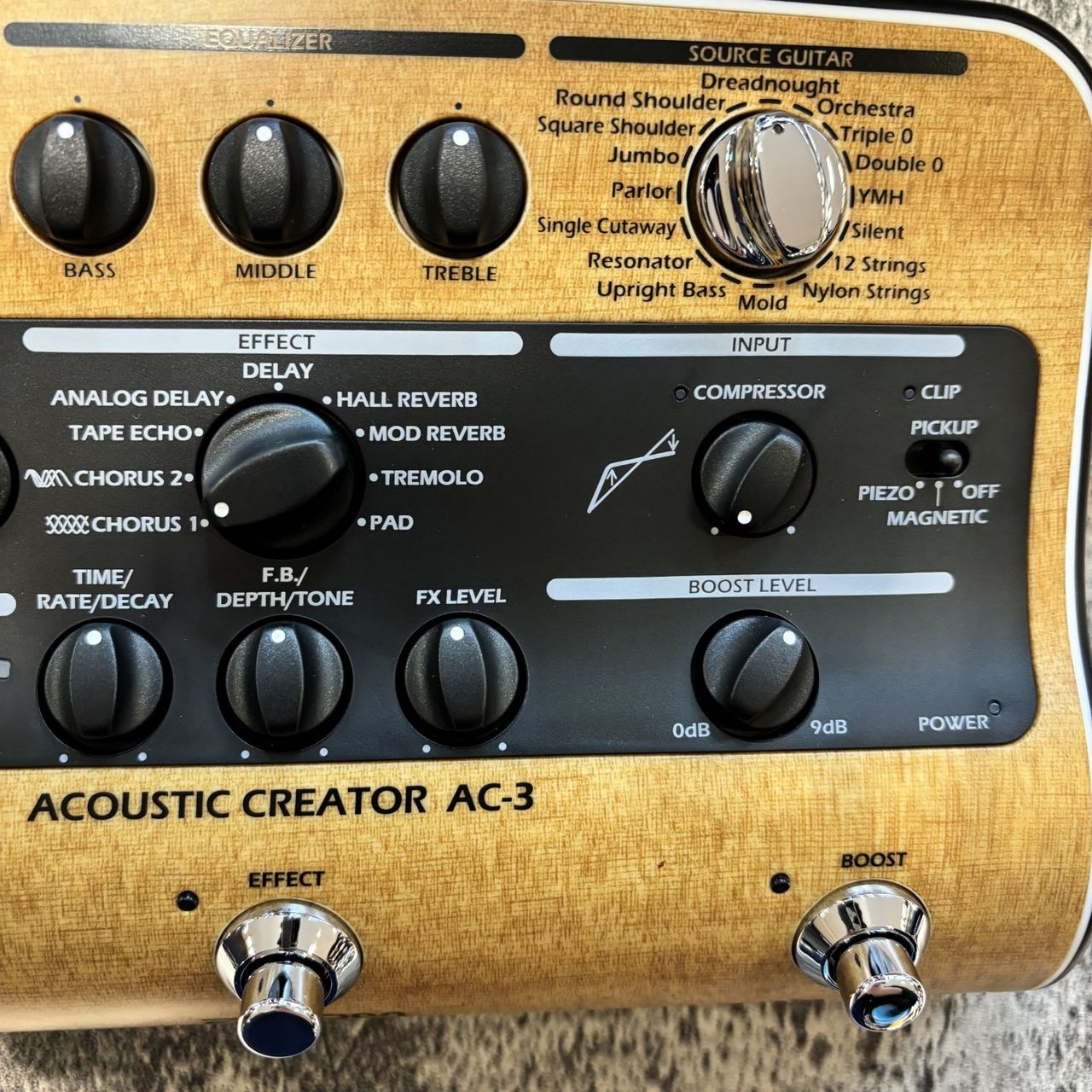 ZOOM AC-3 アコースティック・ギター用プリアンプ ZOOMAC-3 Acoustic Creator 《アコギ用プリアンプ》【オンライン