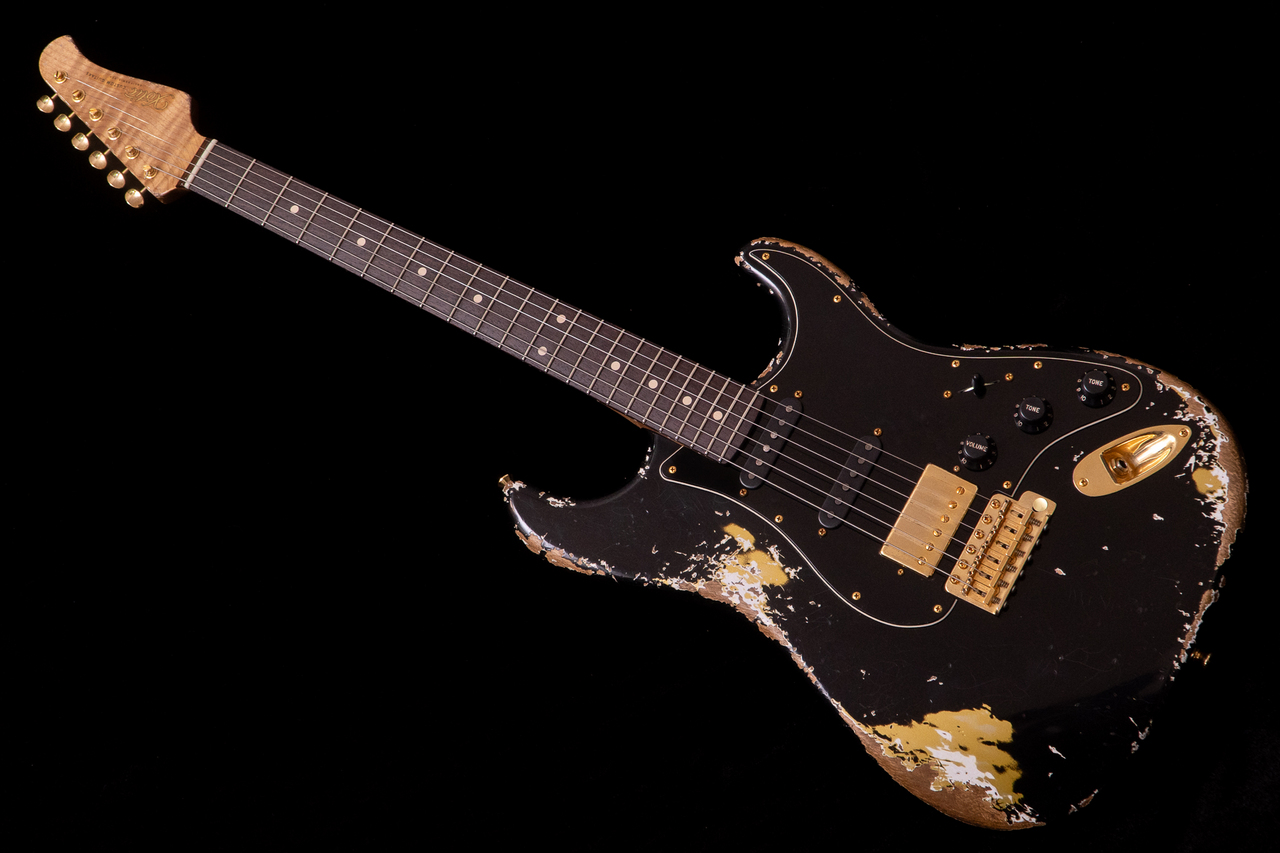Xotic XSC-2 Black over Gold Heavy Aged Gold Parts 3.38kg #4160
