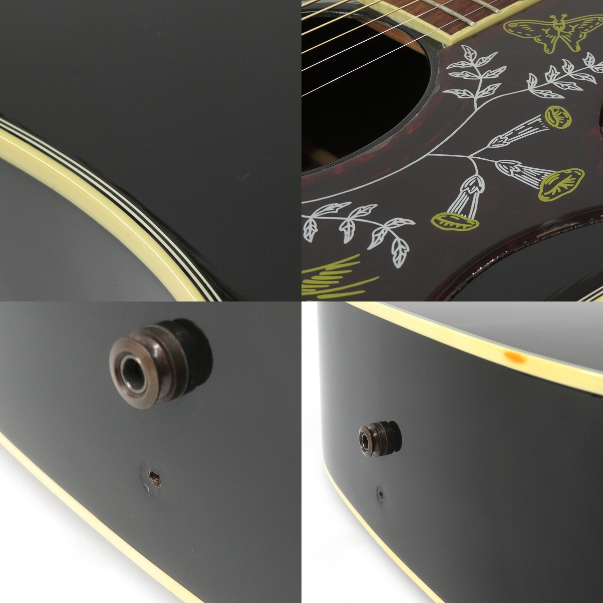 Gibson 091s☆Gibson Custom Shop ギブソン Hummingbird Ebony エボニー 2014年製 エレアコ エレクトリック・アコースティックギター ※