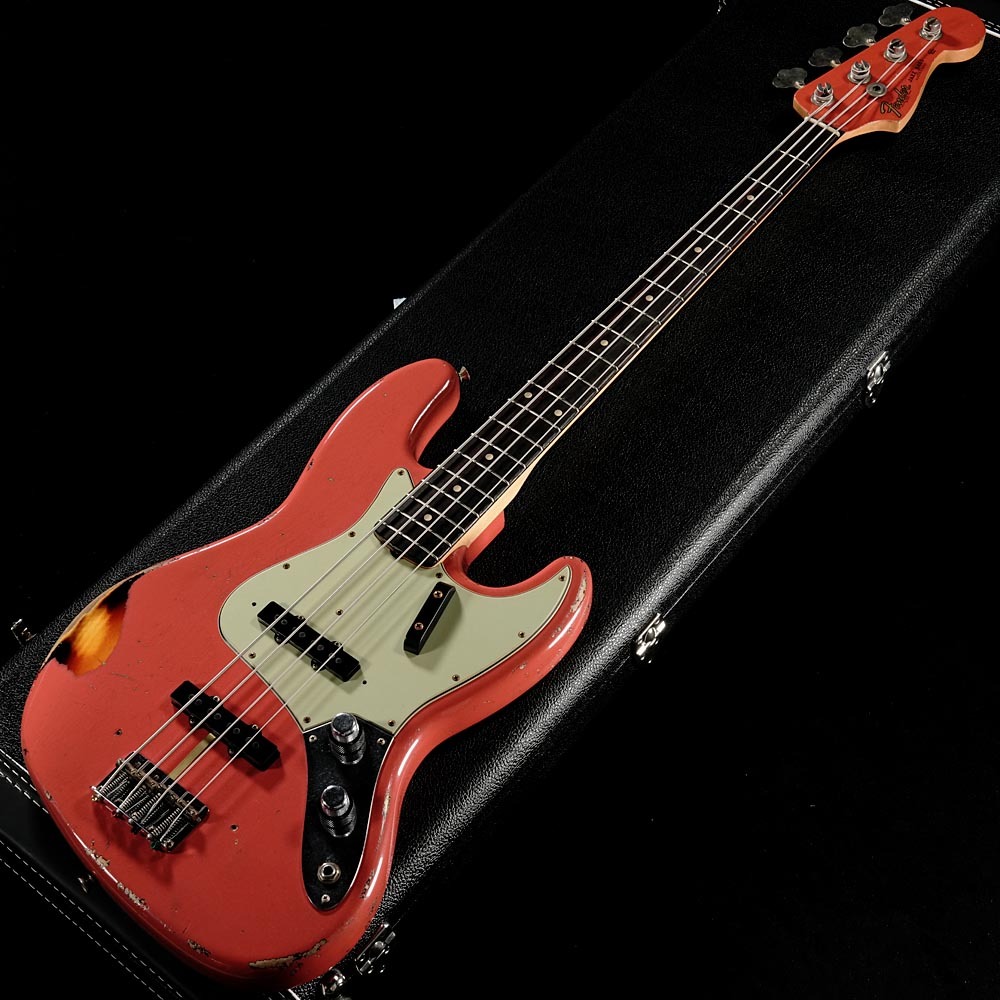 Fender Custom Shop MBS 1962 Jazz Bass Aged Fiesta Red 3-Tone