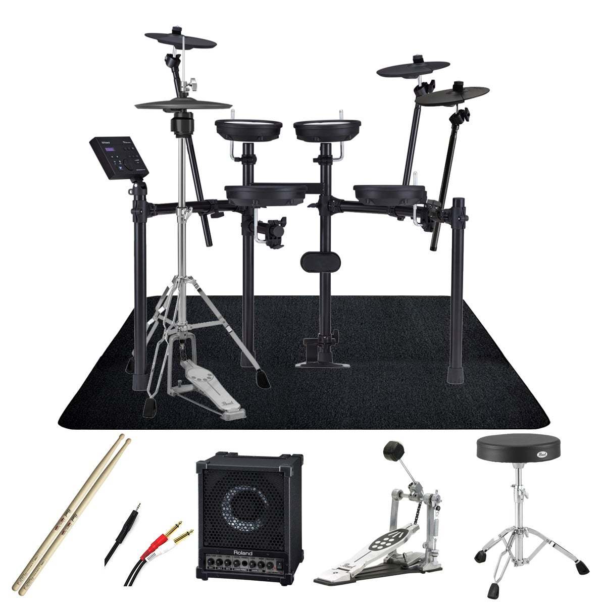 Roland TD-07DMK VH-10アップグレード・モニターアンプ PEARLシングル