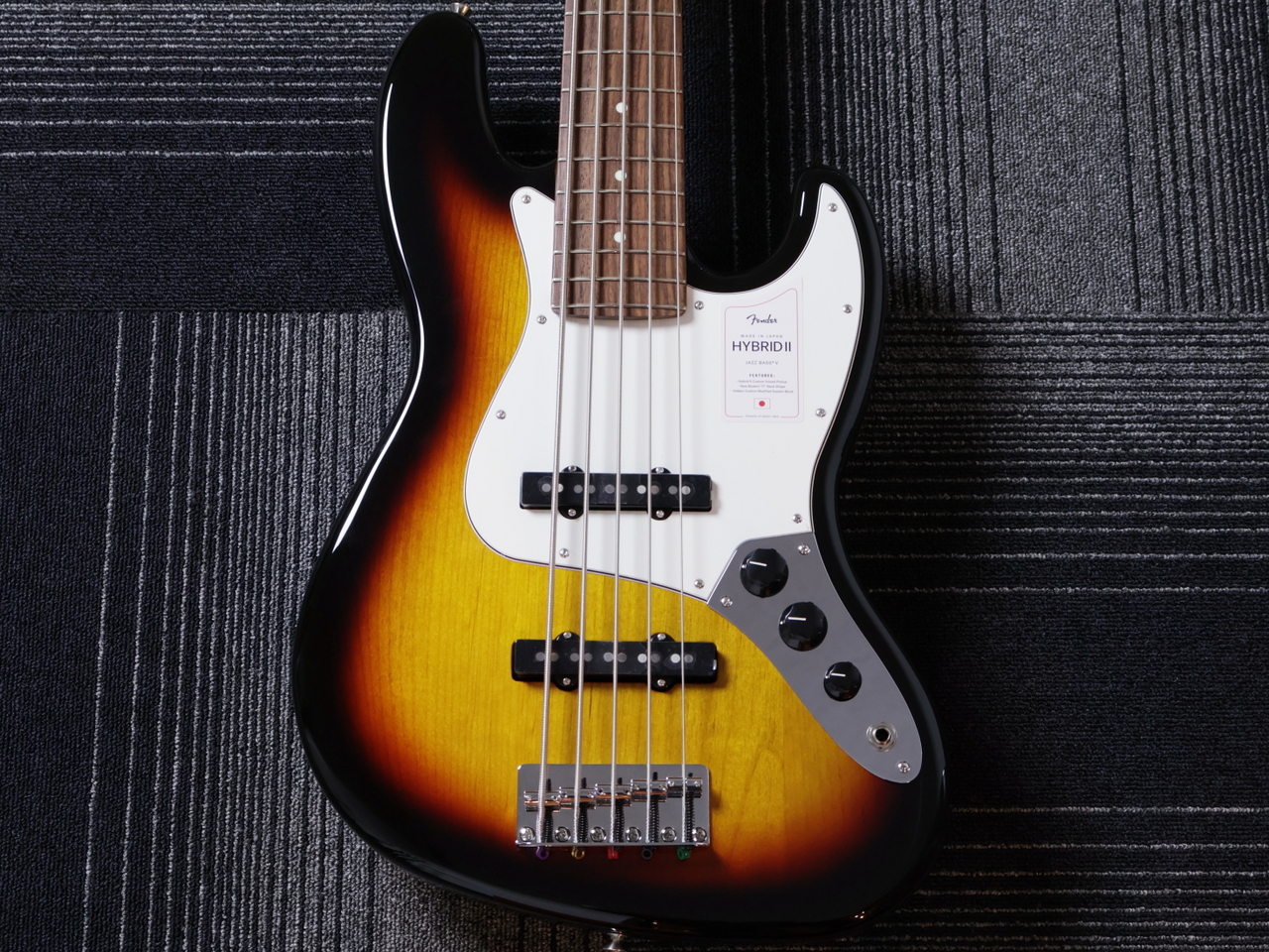 Fender Made in Japan Hybrid II Jazz Bass V -3 Color Sunburst