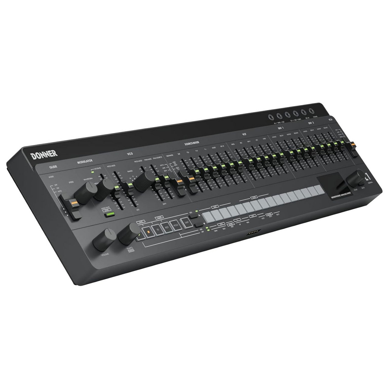 DONNER L1 シンセサイザー 64ステップ・シーケンサー搭載 アナログ