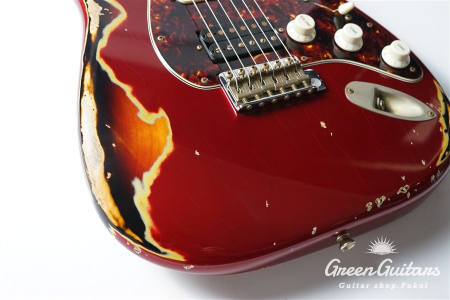 Xotic XSC-2 - Dark Candy Apple Red over 3 Tone Sunburst / Heavy