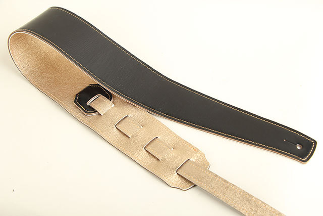 Grande uomo Slim Wide Strap ホースハイド Black × イタリアンレザー