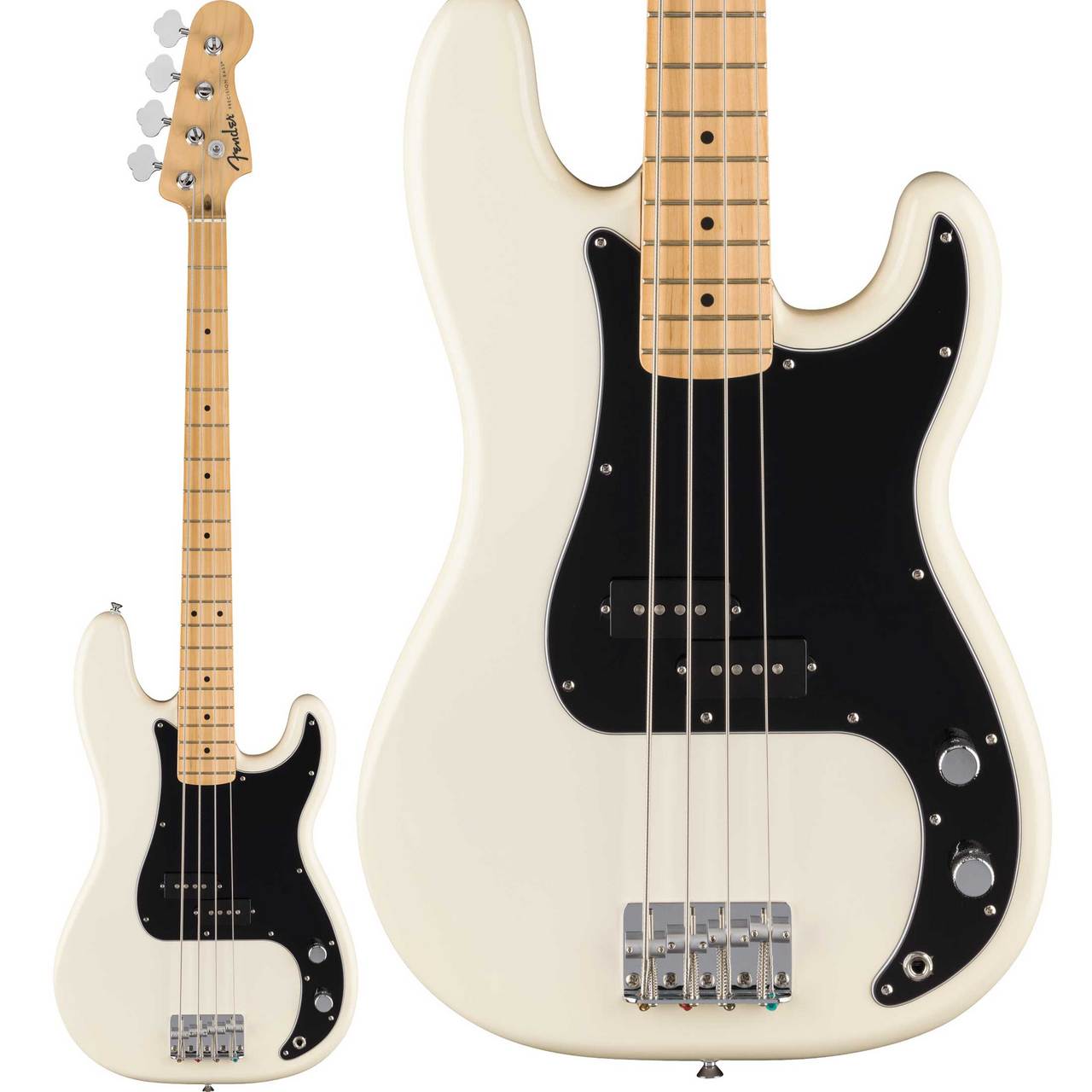 白 プレシジョンベース ノーブランド ホワイト 【充電式ミニアンプ付 エレキベース初心者12点セット WH LPB-Z LEGEND エレキベース ベース