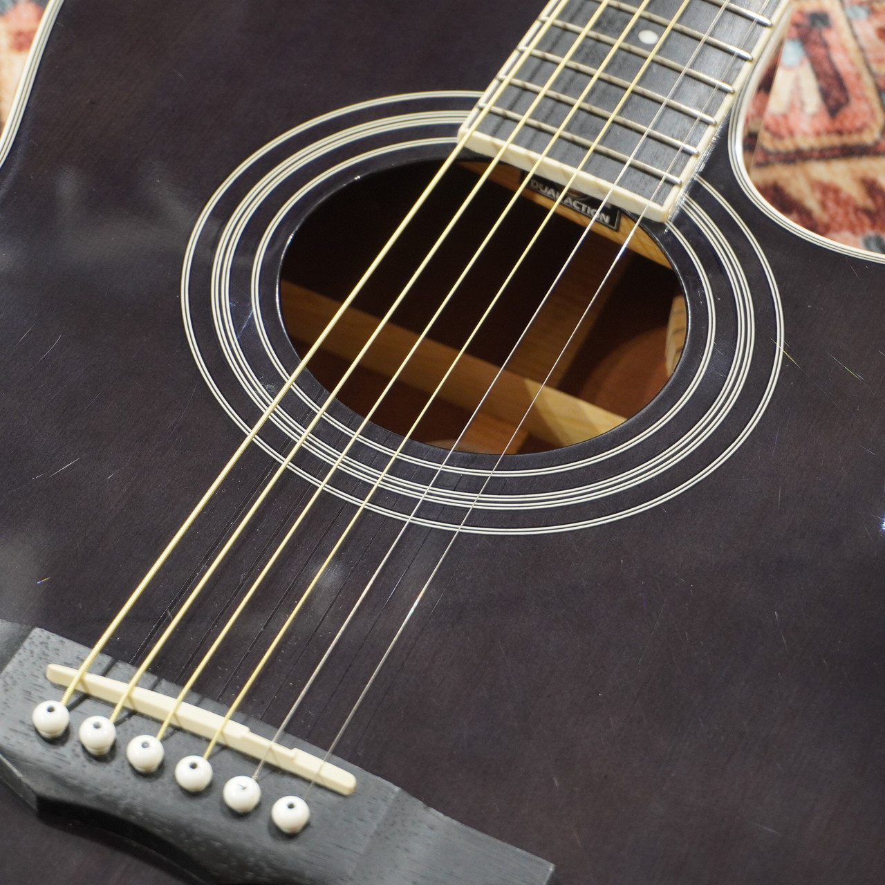 モーリス　アコースティックギター　R401SBK　セット Morris R-401 / SBK (シースルー・ブラック)【中古】（中古/送料無料