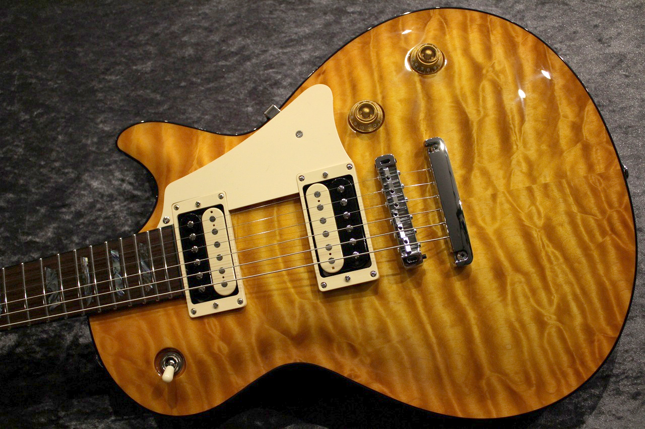 T's Guitars Arc-Singlecut 22 5A Grade Quilt Top / Aged Burst