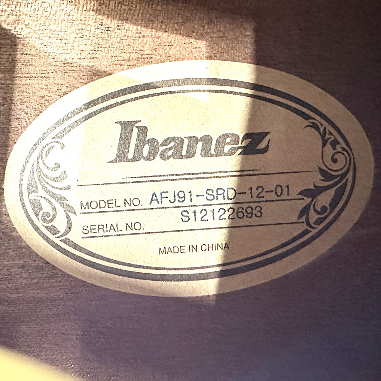 Ibanez AFJ91-SRD-12-01 フルアコースティックギター（中古）【楽器