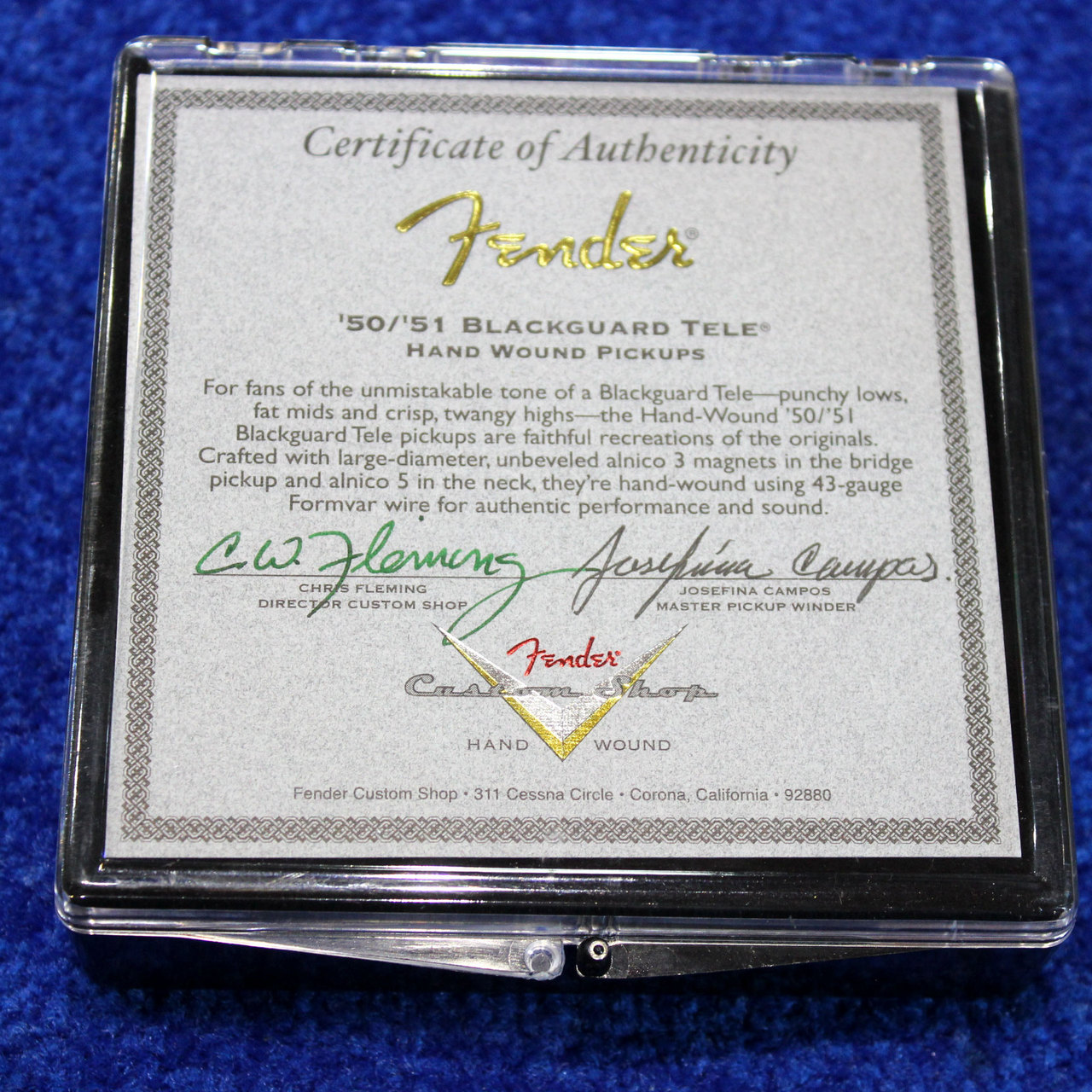 Fender Custom Shop ホセフィーナ '50/'51 BLACKGUARD TELE HAND WOUND