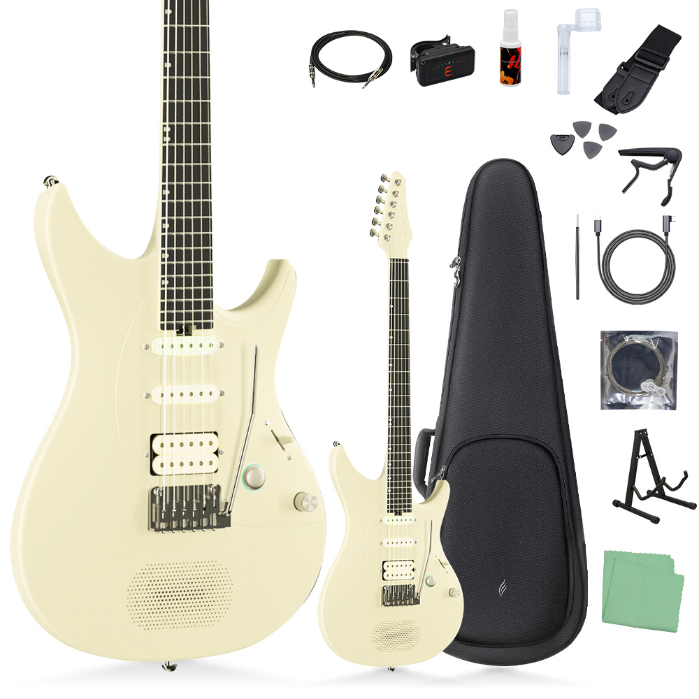 Enya Inspire スタンド付きセット Ivory 次世代アンプ内蔵エレキギター