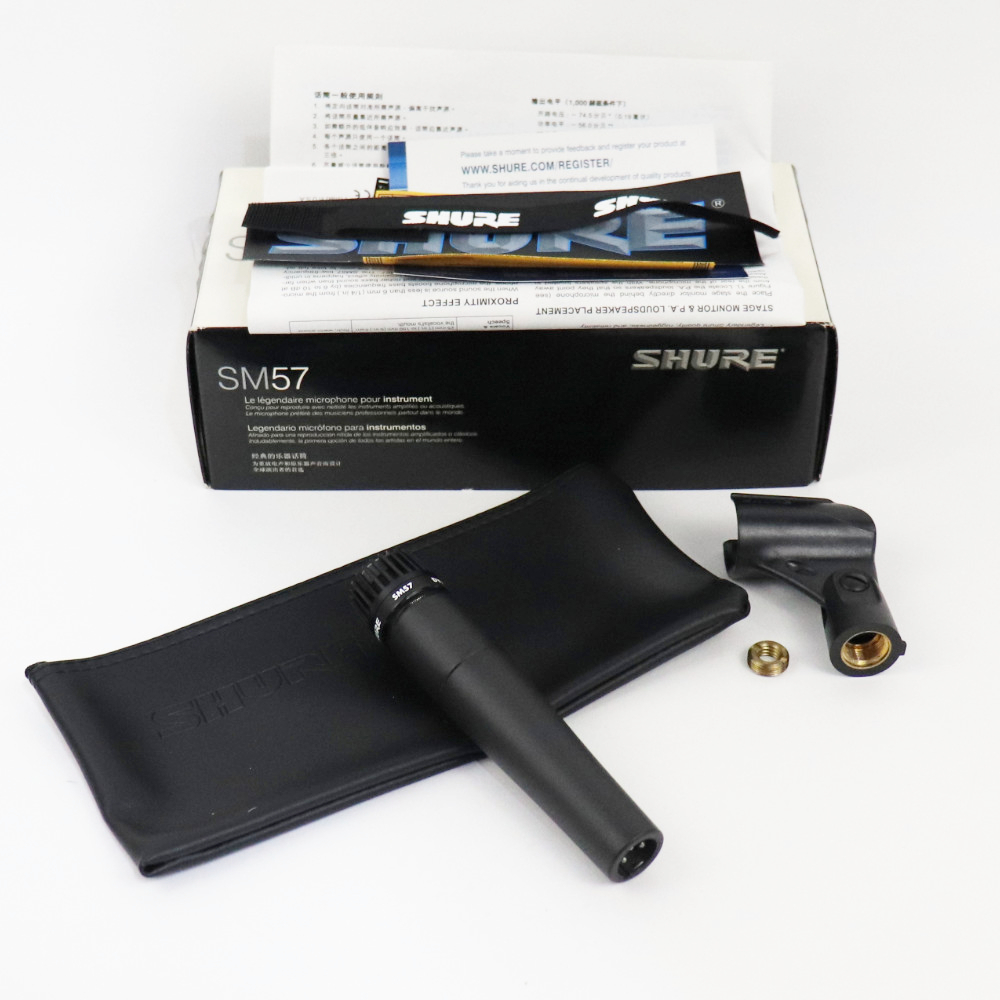 【未使用・確認開封のみ】Shure SM57 ダイナミックマイク Amazon | SHURE ダイナミック マイクロフォン SM57-LCE 【国内