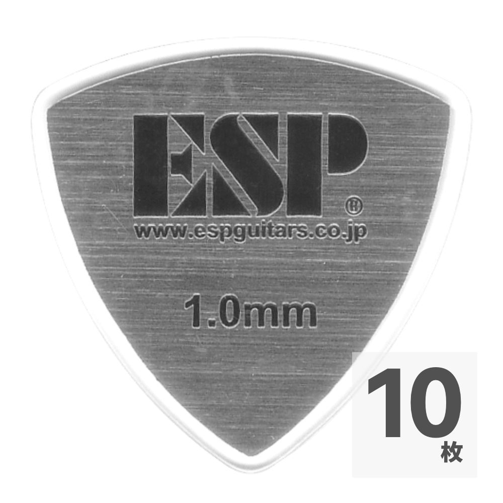ESP PD-HL10 SILVER ヘアライン トライアングル型 ギターピック×10枚