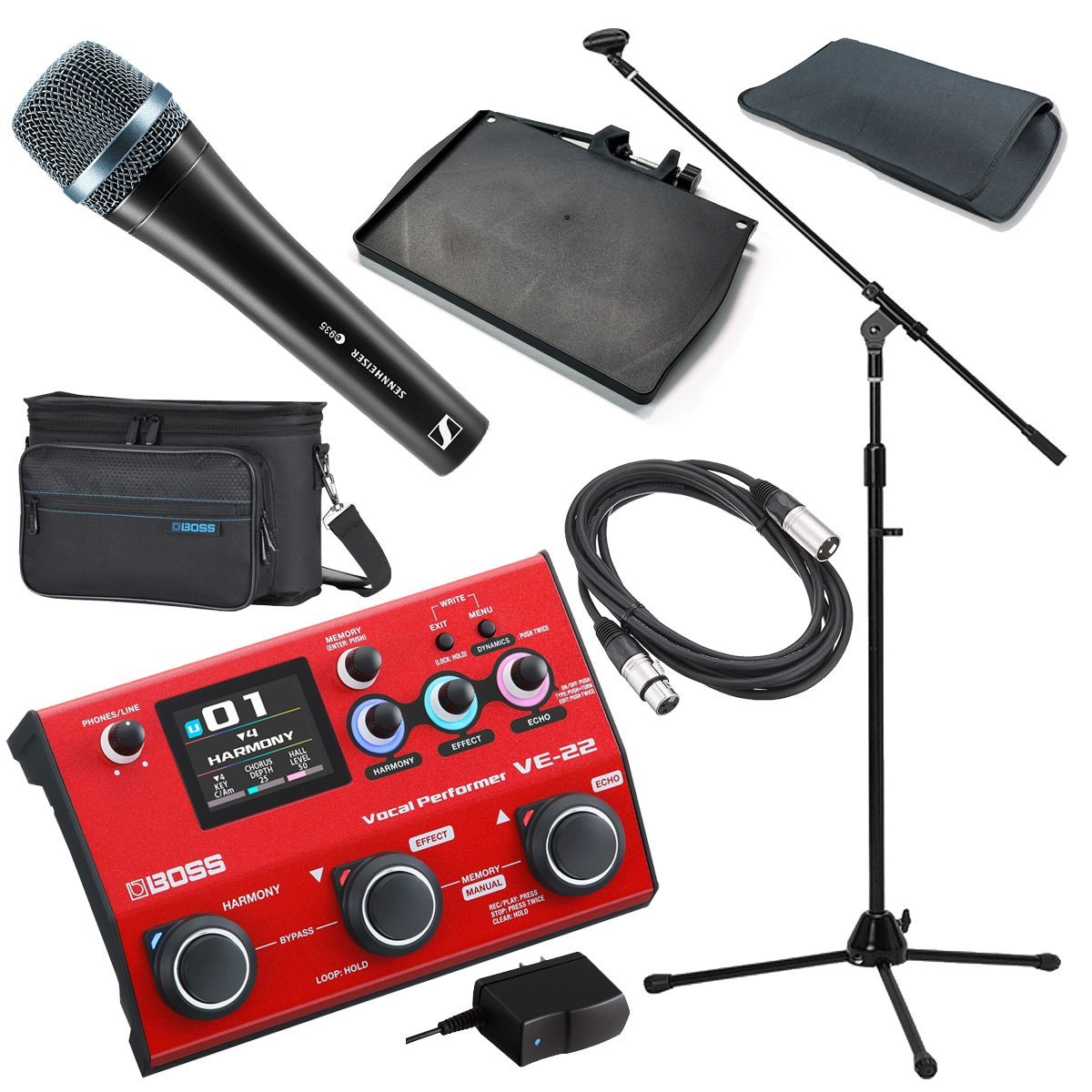 BOSS VE-22 VE22 ボーカルエフェクター キャリングバック ケーブル