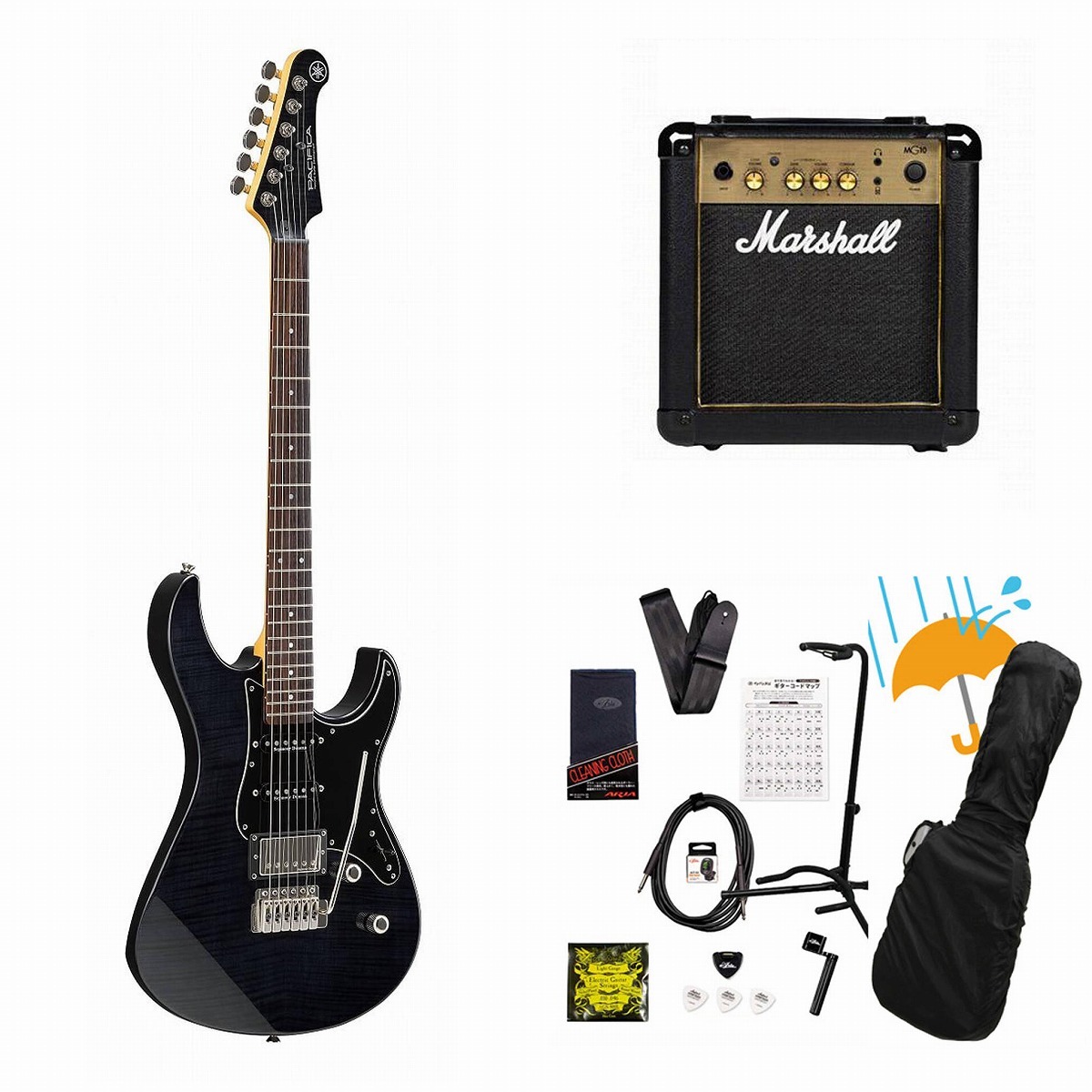 YAMAHA Pacifica 612 VII FM Translucent Black (PAC612 VIIFM TBL) パシフィカ  エレキギター Marshall MG10アンプ（新品/送料無料）【楽器検索デジマート】