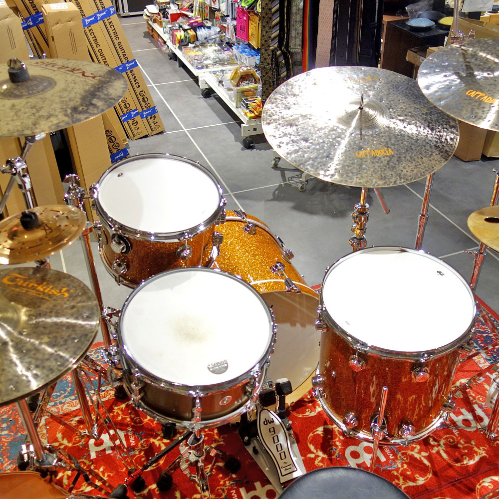 dw Collector's series Jazz Kit Maple/Gum ORANGE GLASS Finisyply