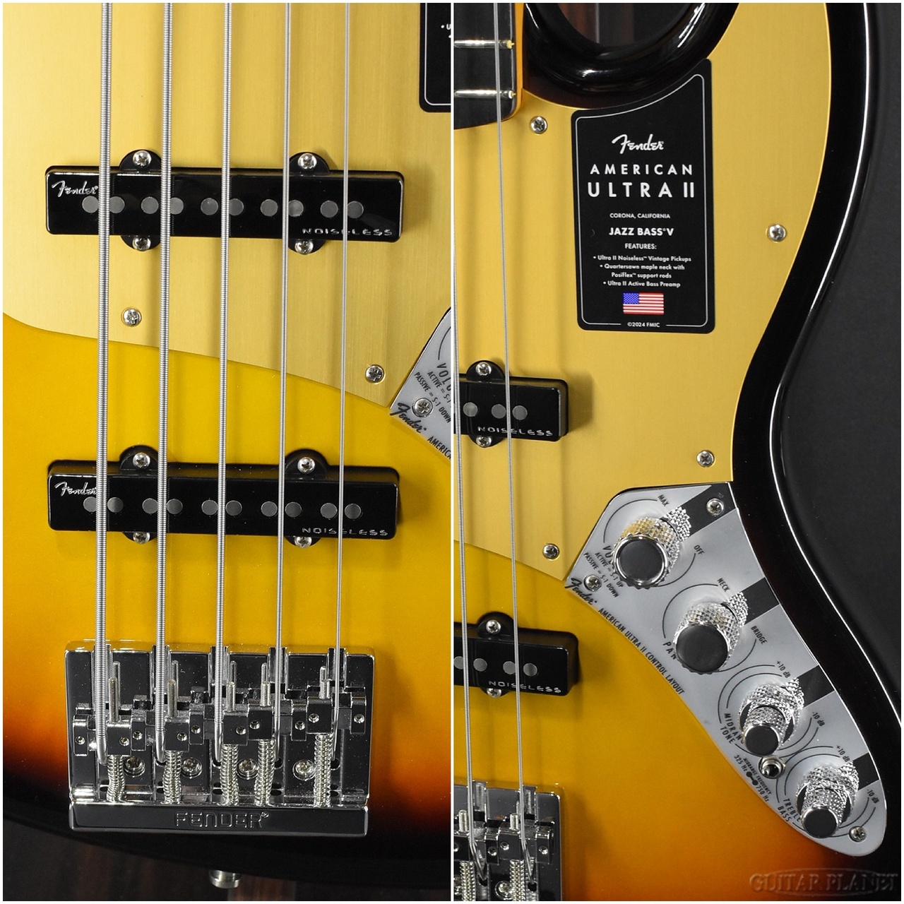 Fender American Ultra II Jazz Bass V -Ultraburst / Ebony- 【ローン 