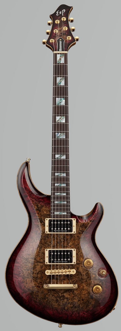 ESP MYSTIQUE-CTM / Burled Maple / Reptile Red Burst