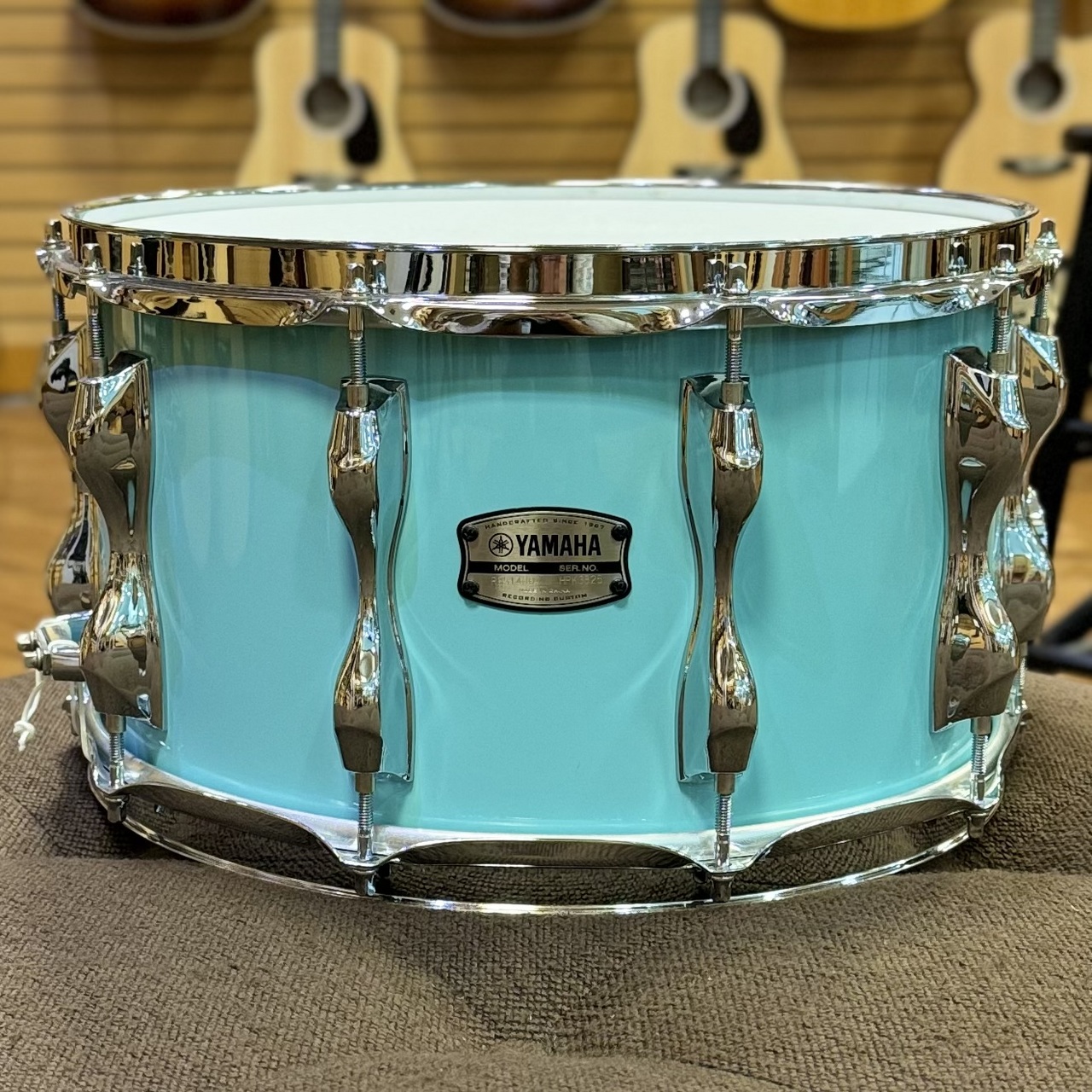 YAMAHA 《現品超特価》"レコーディングカスタム" スネア 14"x8" [RBS1480] サーフグリーン【定価より10%OFF】