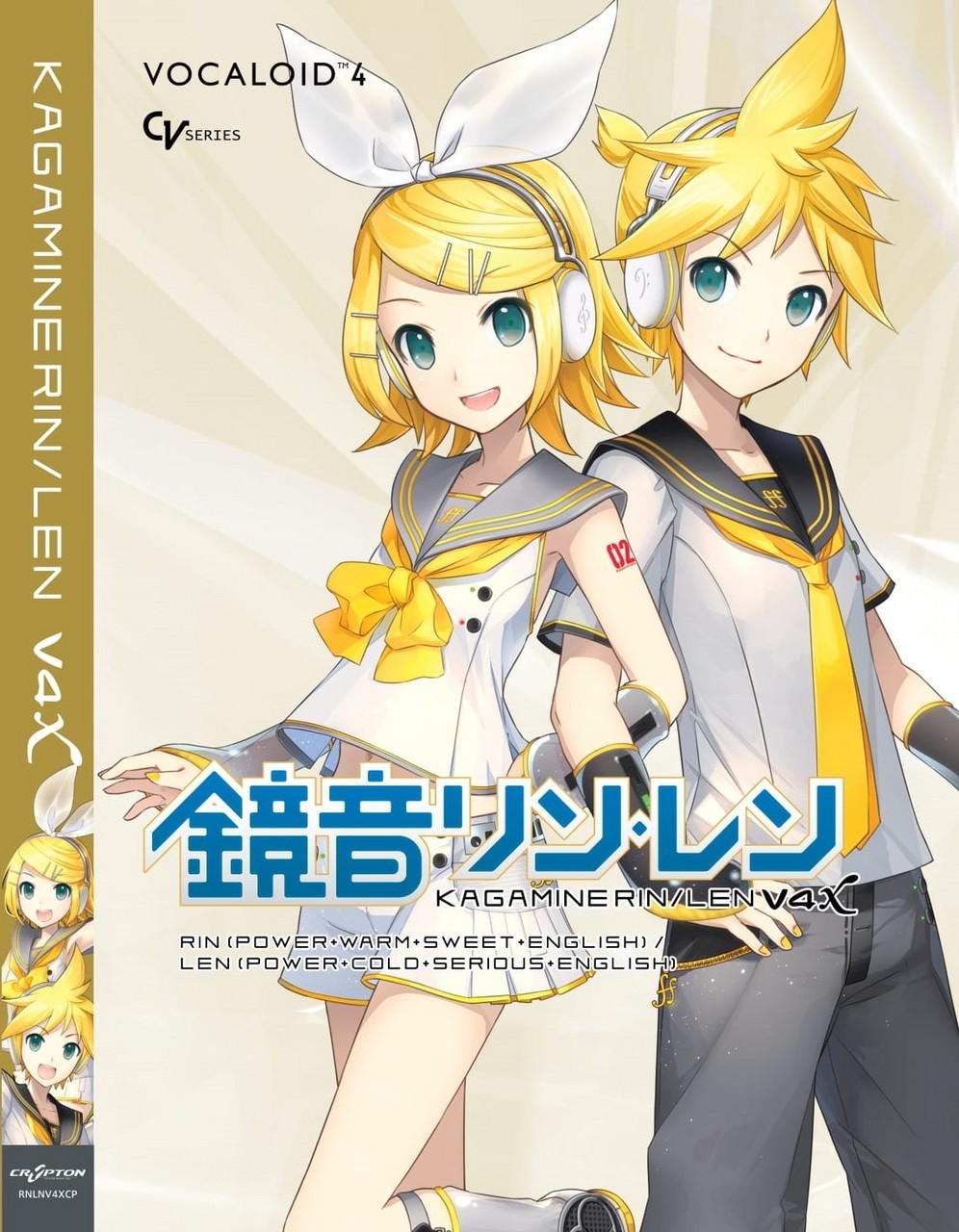 CRYPTON KAGAMINE RIN/LEN V4X 英語バンドル版 Cubase LE付属 VOCALOID4 鏡音リン 鏡音レン ボーカロイド ボカロ