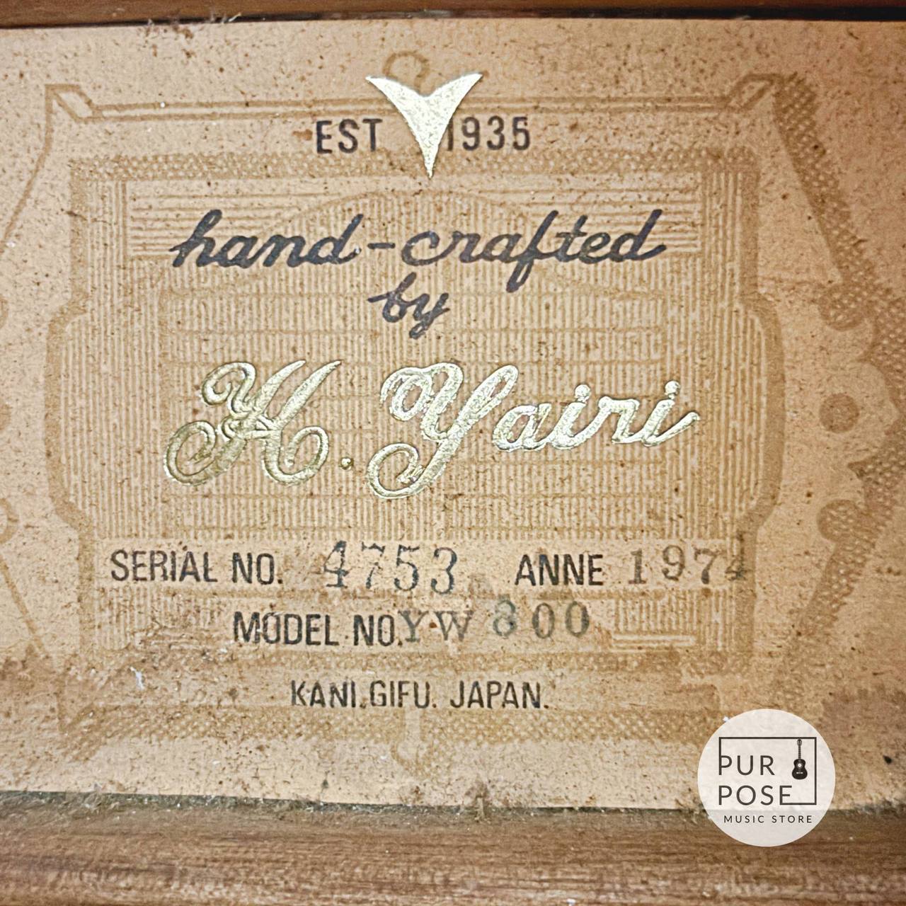 K.yairi YW-800 1974年製 ドレッドノートタイプ 【動画あり】 K.yairi YW-800 1974年製 ドレッドノートタイプ 【動画あり