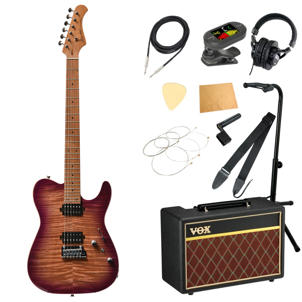 Bacchus バッカス TAC24 FMH-RSM/M N-MGT-B エレキギター VOXアンプ