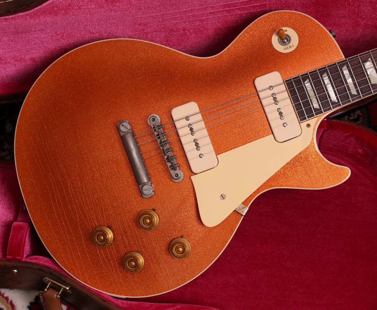 Gibson PSL MURPHY 1956 LES PAUL STANDARD ORANGE SPARKLE TOP ULTRA