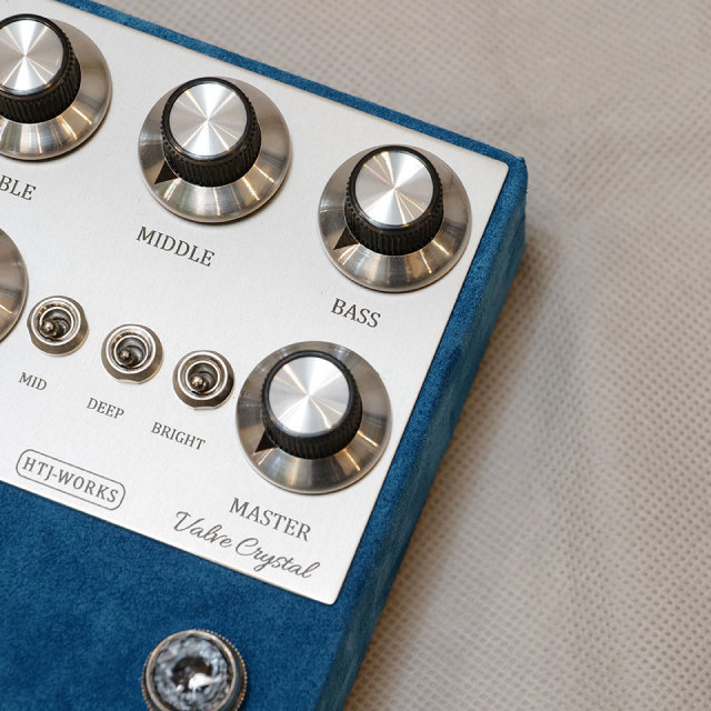 HTJ-WORKS Valve Crystal 12AX7 Tube Preamp Silver Top Dark Blue