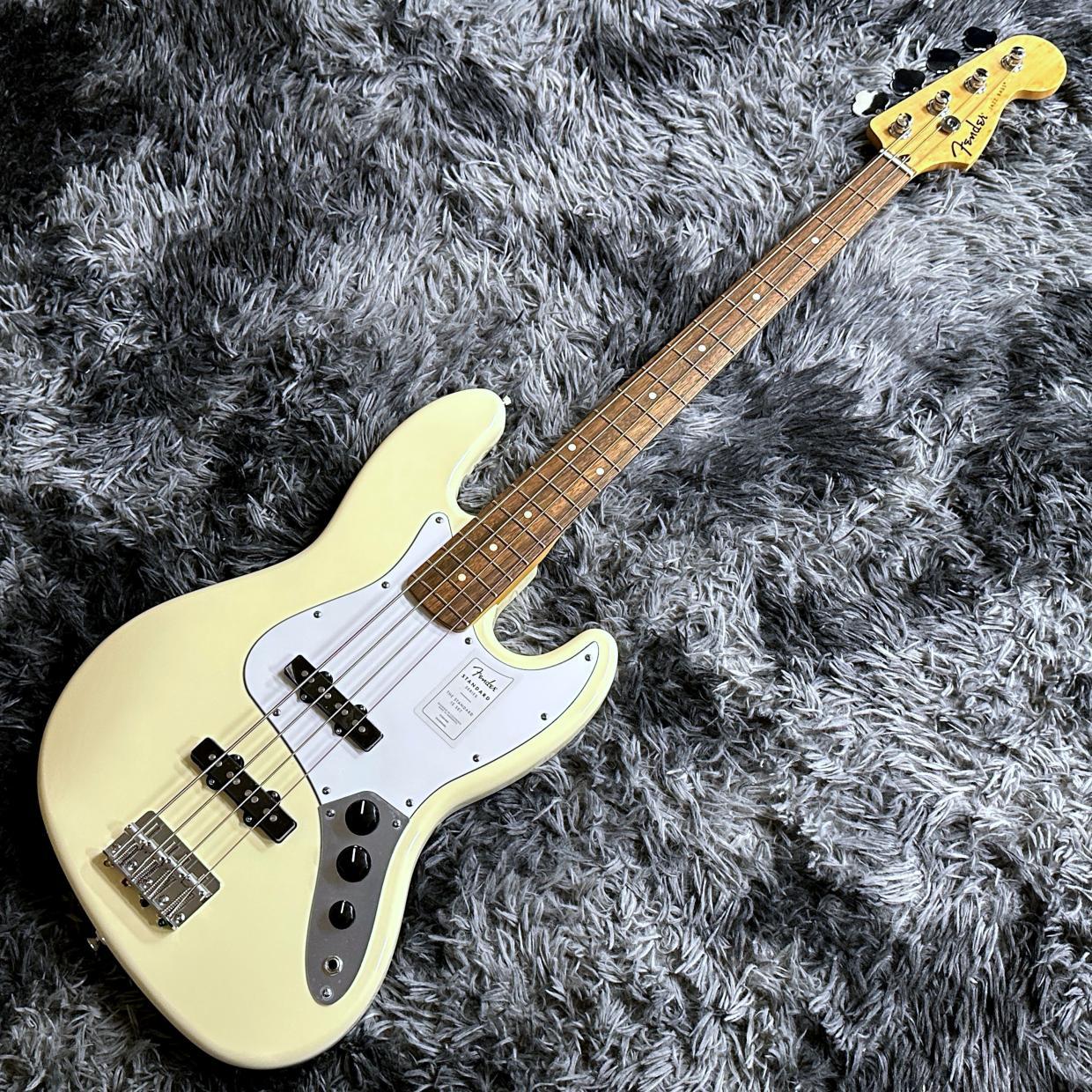 Fender Standard Jazz Bass, Laurel Fingerboard, White Pickguard
