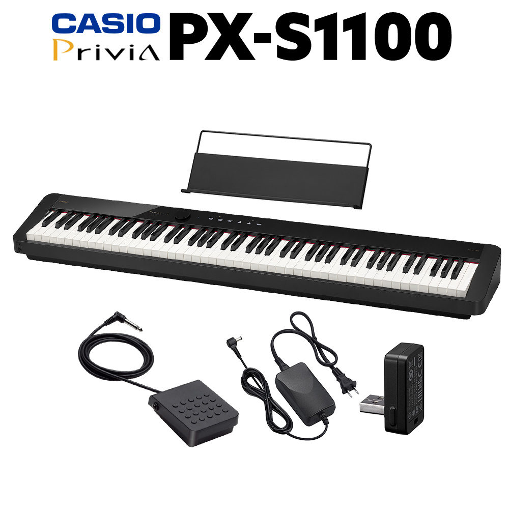 Casio PX-S1100 BK ブラック 電子ピアノ 88鍵盤 【PX-S1000後継品 