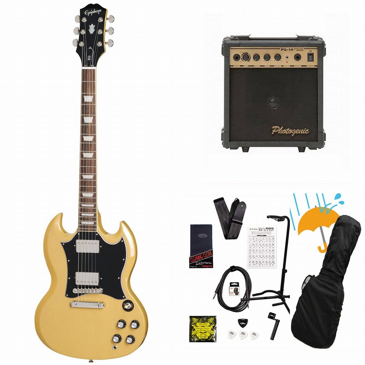 送料込みEpiphone SG エピフォン ケース、ストラップ、チューナー付き mt0028787_m.jpg