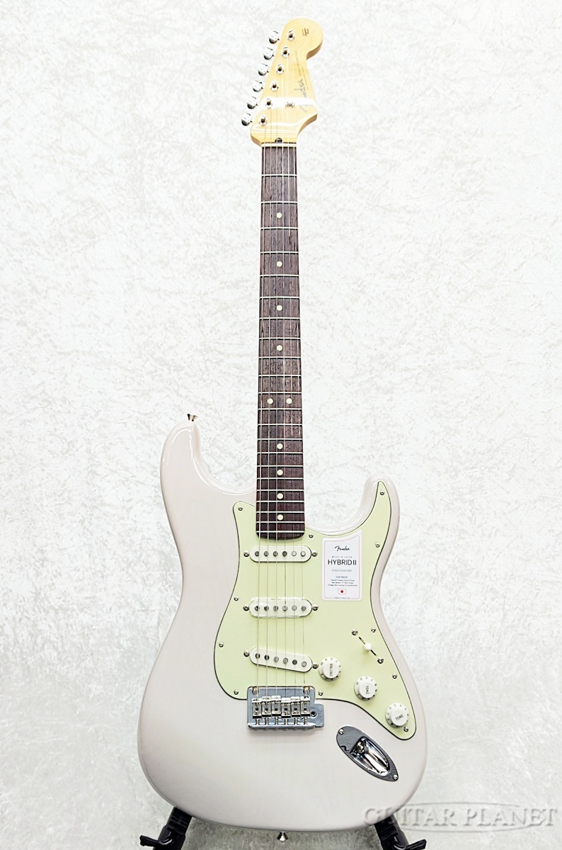 ギター Fender JAPAN Stratocaster Fender Made In Japan Hybrid II Stratocaster -US Blonde/Rosewood