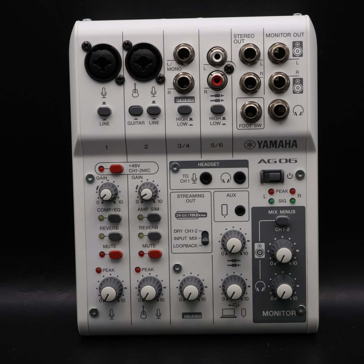 【大幅値下げ！】YAMAHA AG06MK2 ライブ配信ミキサー YAMAHA AG06MK2 WH ライブ配信ミキサー 【福岡店】（中古）【楽器検索