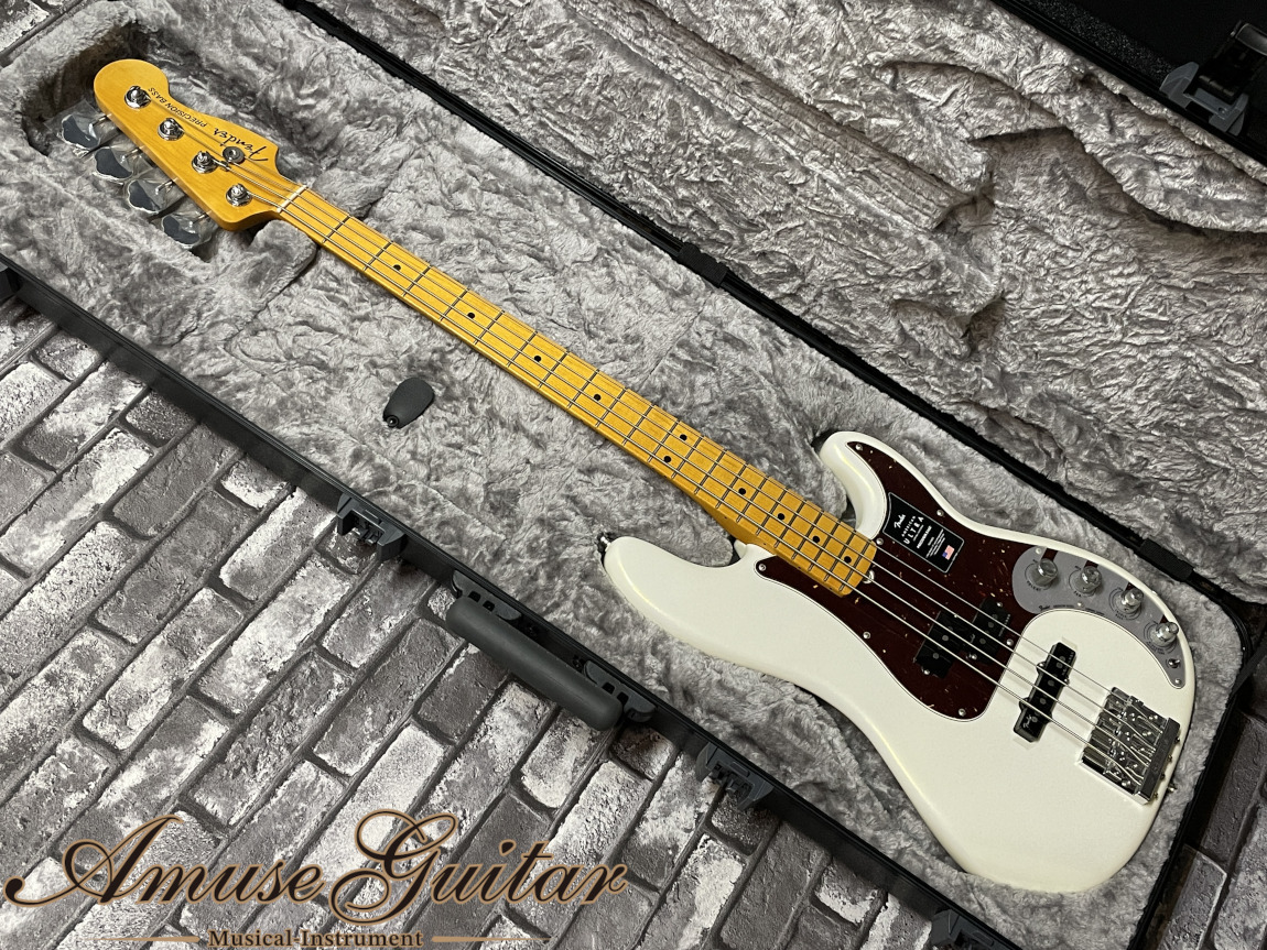 Fender American Ultra Precision Bass Maple FB# Arctic Pearl 2022年製N-Mint  Condition w/OHC 4.37kg（中古）【楽器検索デジマート】