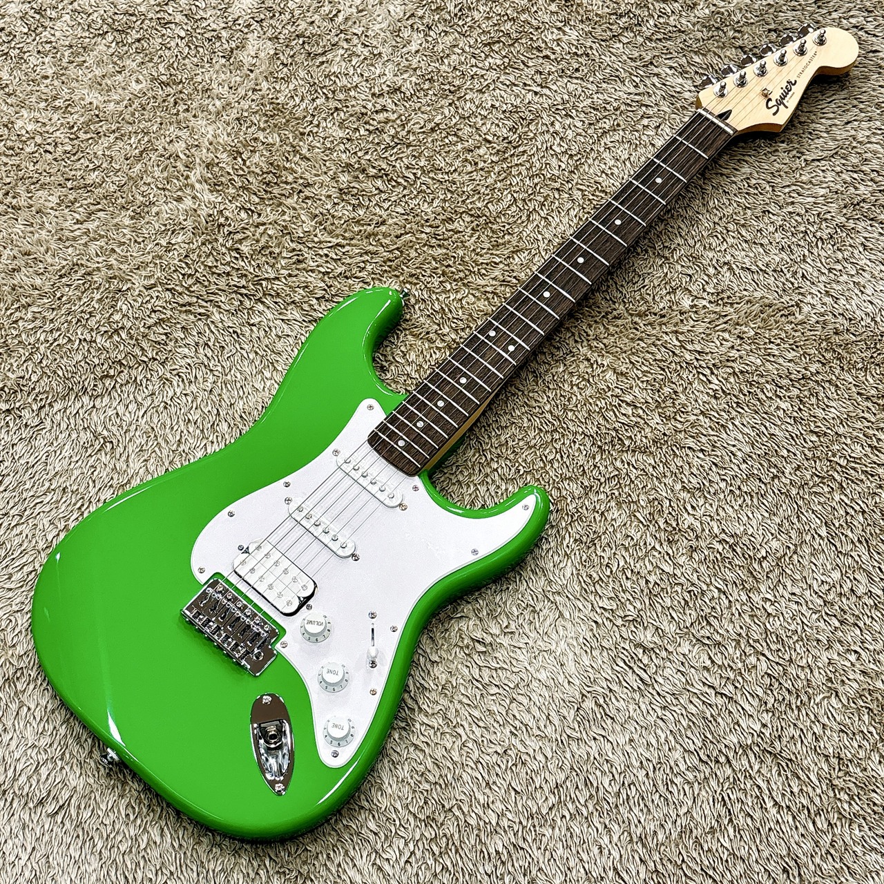 Squier by Fender FSR Sonic Stratocaster HSS Lime Green / Laurel