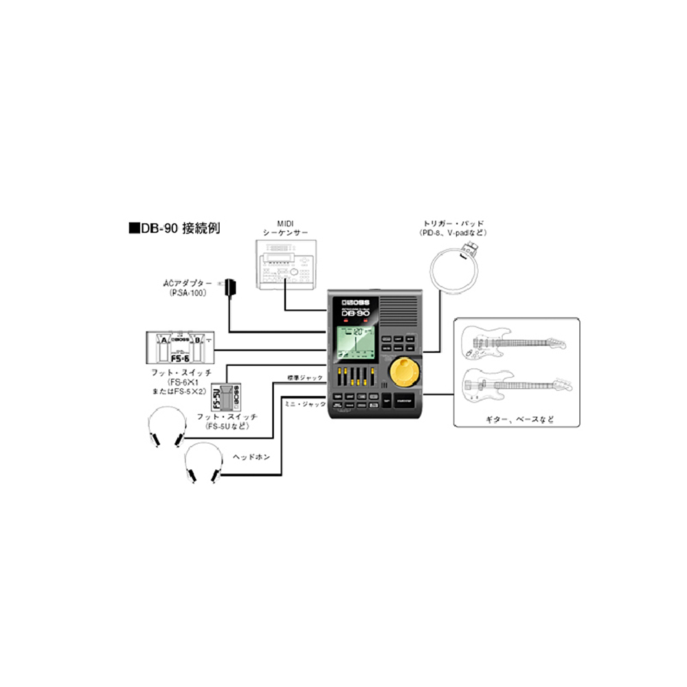 高品質の人気 BOSS DB-90 アダプターPSA100S付き