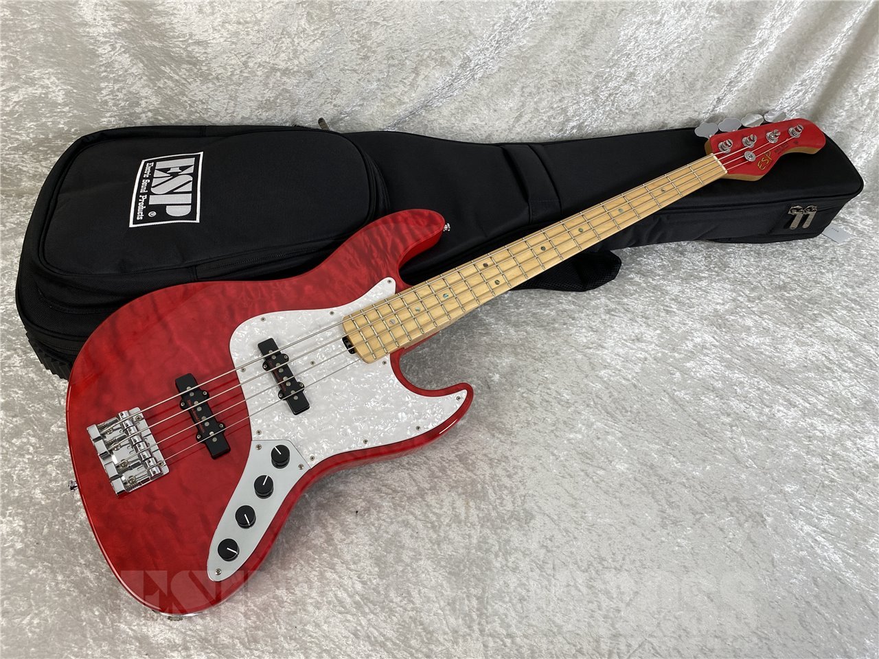 ベース ESP Bardic See Thru Fiesta Red tetsuya STELLA GEAR Bardic / See Thru Fiesta Red [tetsuya Signature Model