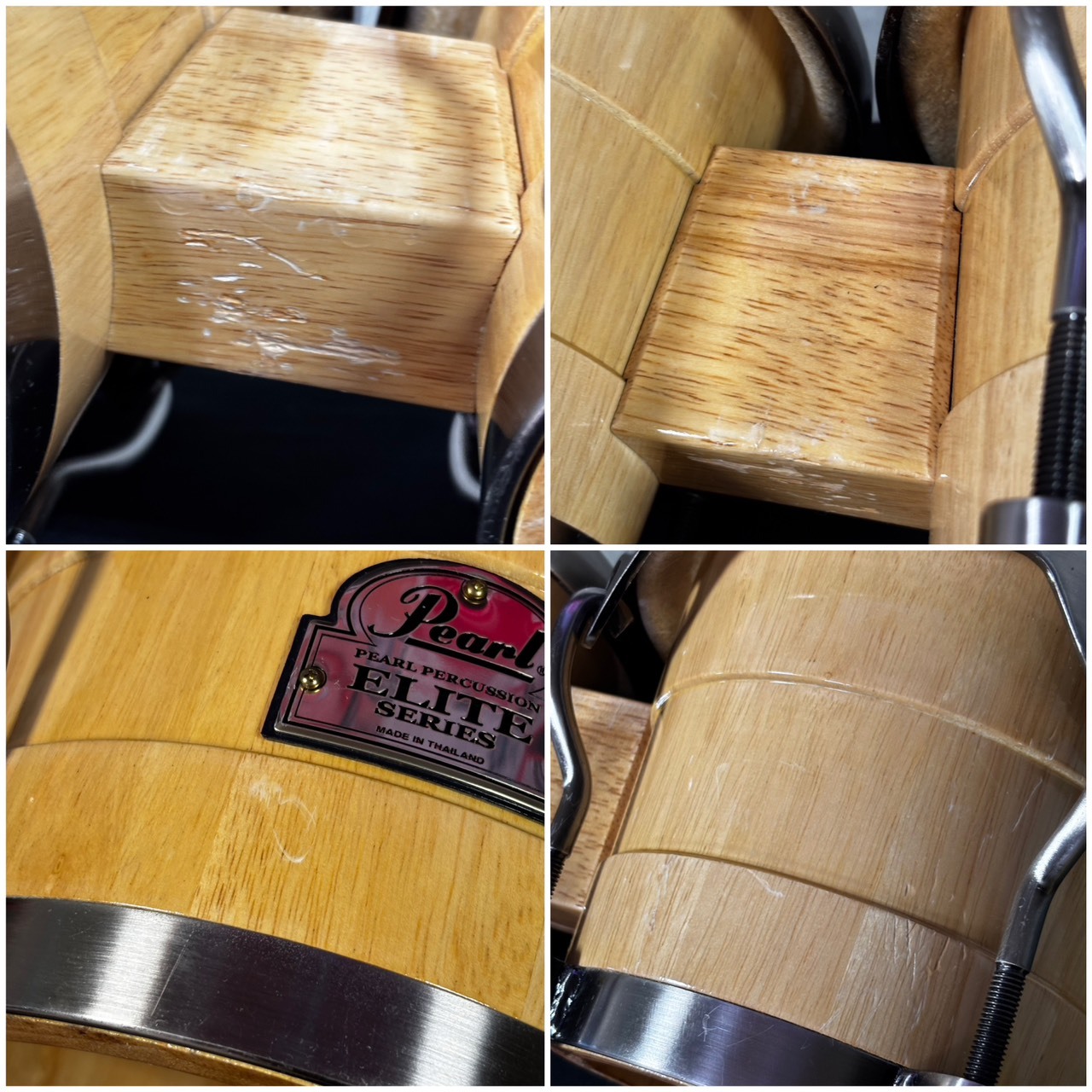 Pearl Elite Wood Bongos [PBW-300DX] +Bongo Stand 804B Set（中古