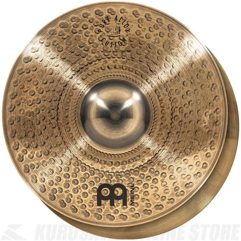 Meinl Cymbals Pure Alloy Custom Series ハイハットシンバル 14" Medium Thin Hihat ペア PAC14MTH