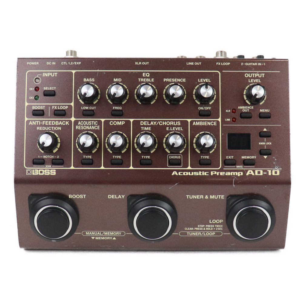 BOSS 【中古】 アコースティックギタープリアンプ BOSS AD-10 Acoustic Preamp アコギ用プリアンプ