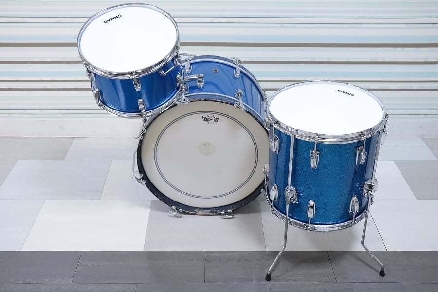 Ludwig 1960s DownBeat Kit Blue Sparkle ラディック 3点ドラムセット
