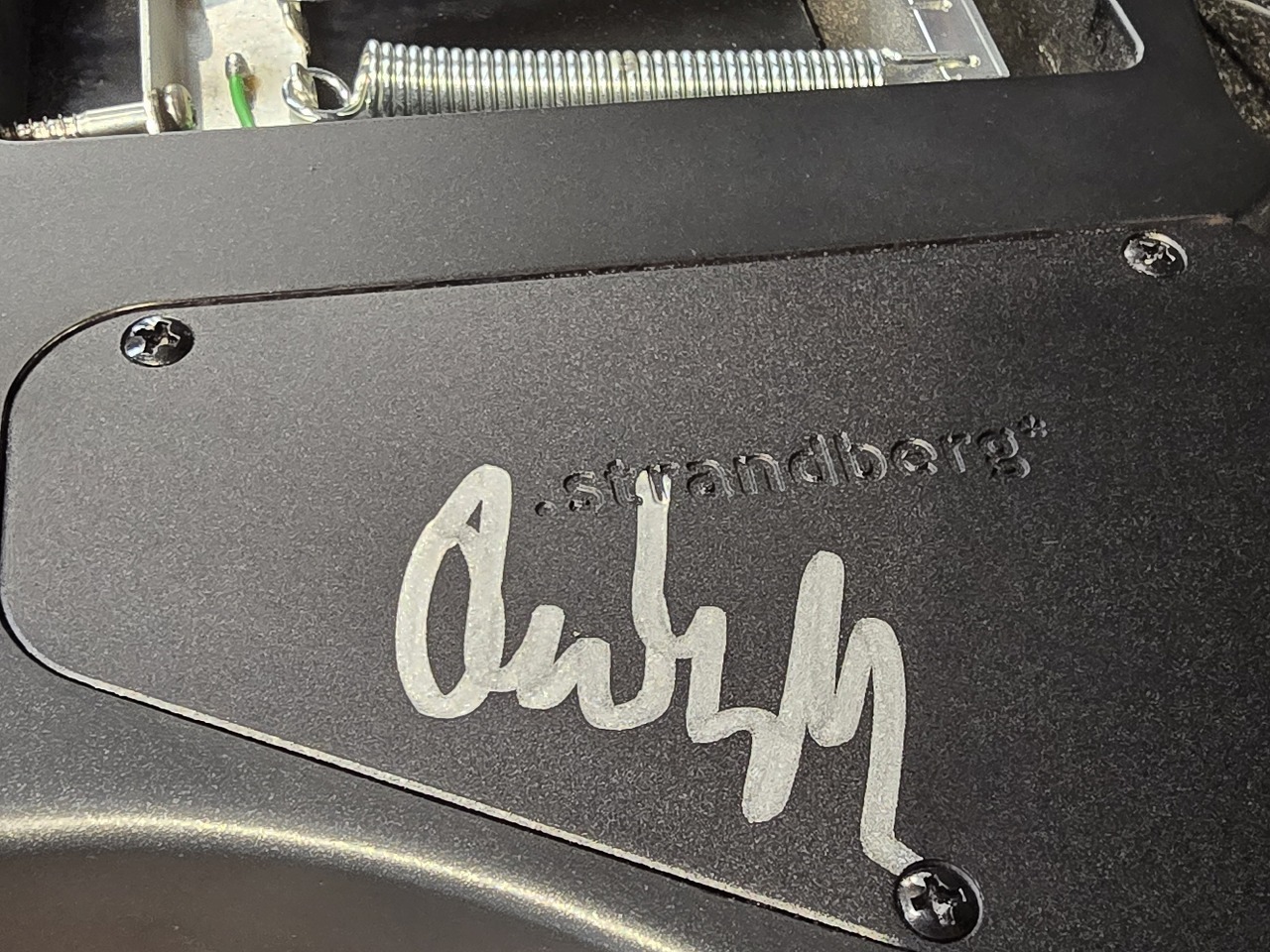 SMTW クリス アンバー 直筆サイン入りポラ exo f(x) strandberg Boden Metal NX 7 Tremolo「Black Granite」【7弦】 「現物