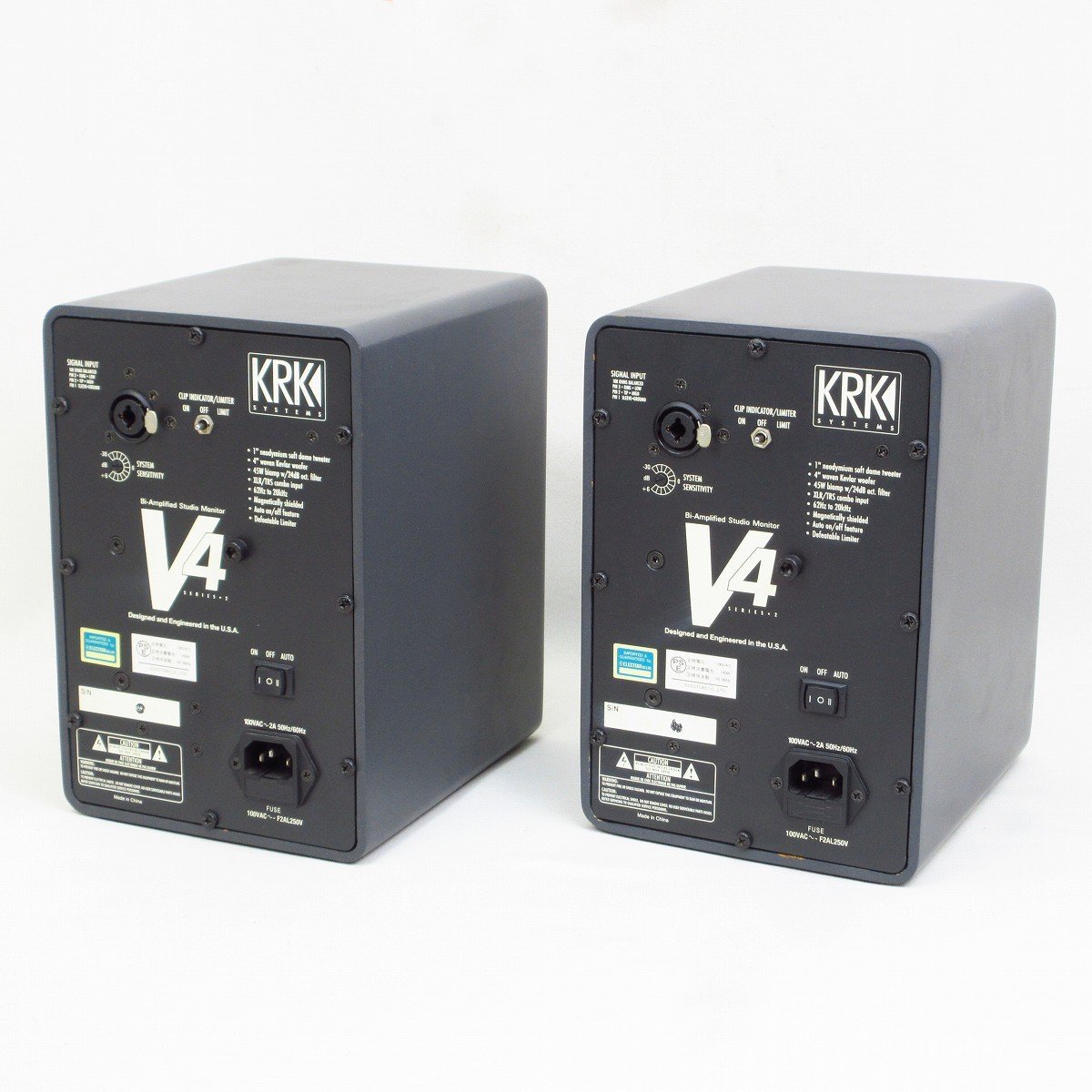KRK V4 Series 2 スタジオモニタースピーカー ペア PAIR of KRK V4 Series 2 II Bi-Amplified Studio Monitors