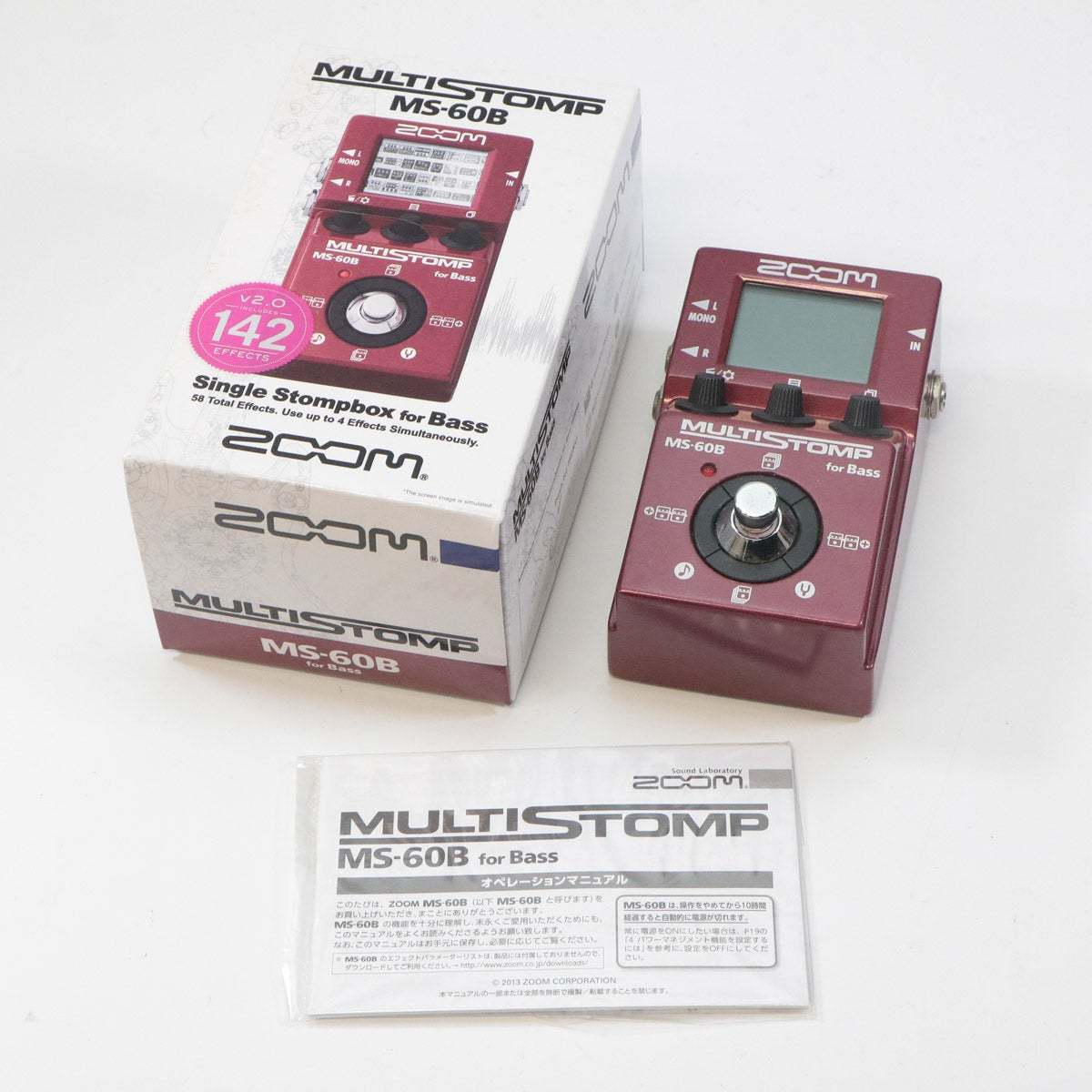 ZOOM MS-60B Multi Stomp Bass Pedal ベース用 マルチエフェクター