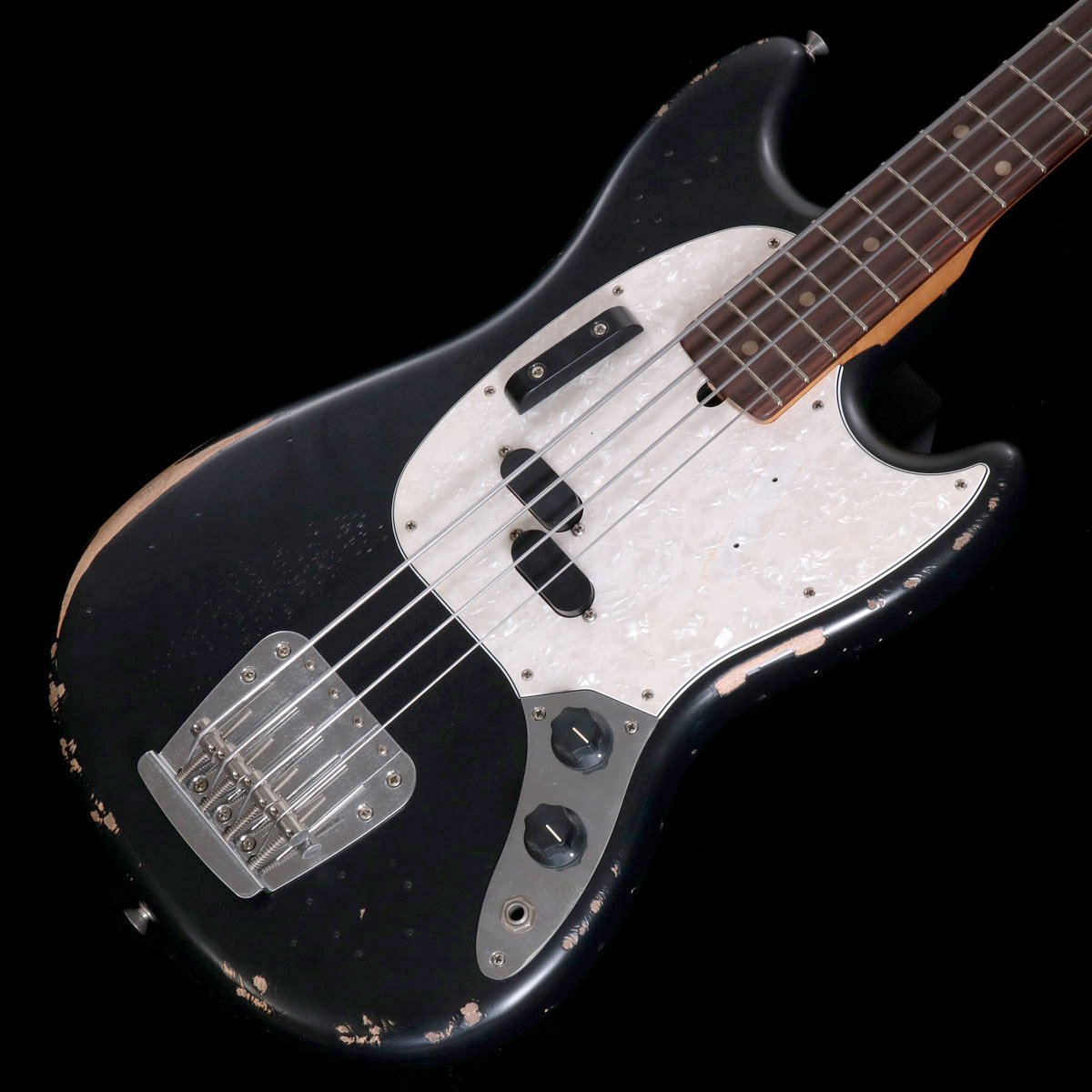 Fender JMJ Road Worn Mustang Bass Black[重量:3.42kg]【池袋店