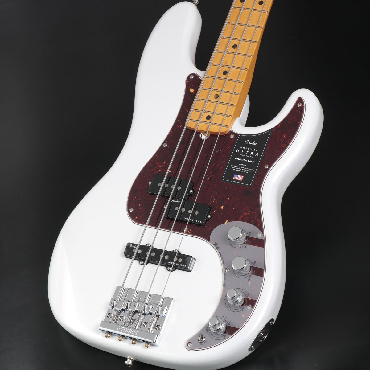 Fender American Ultra Precision Bass Maple Fingerboard Arctic