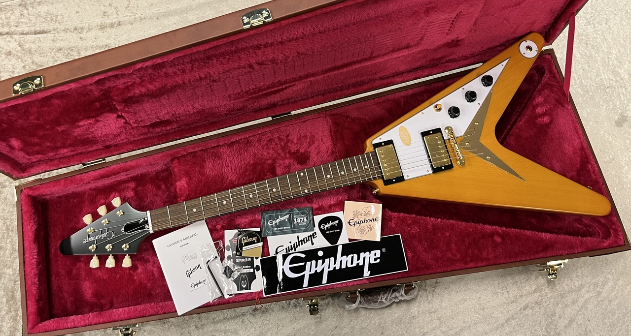 Epiphone Inspired by Gibson Custom 1958 Korina Flying V Aged