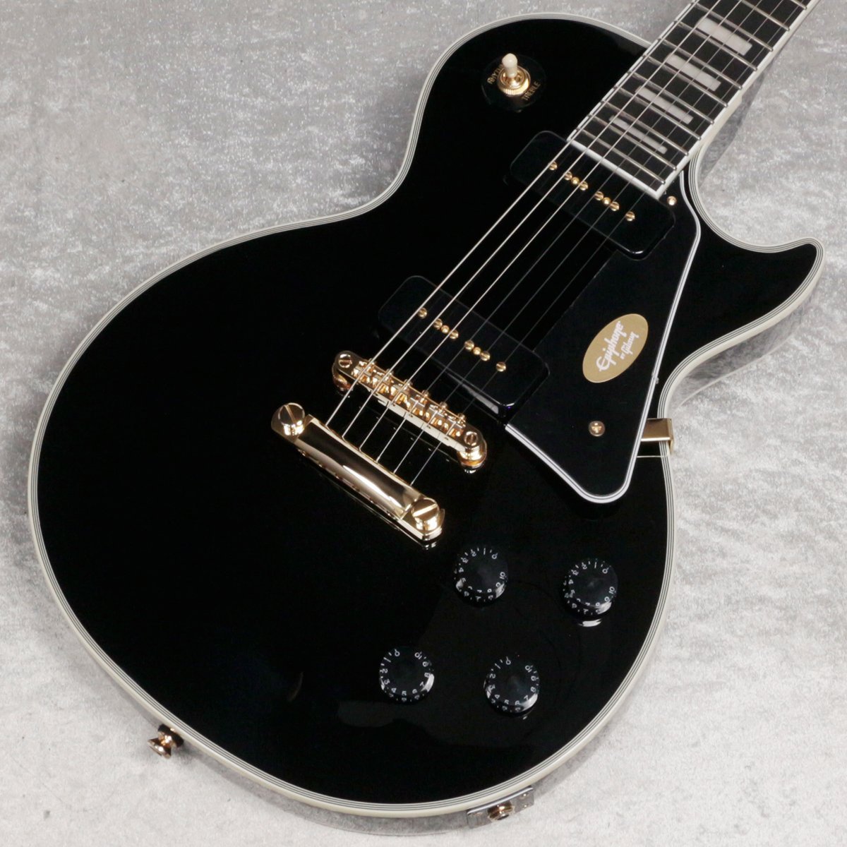 Epiphone Inspired by Gibson Les Paul Custom P-90 Ebony【新宿