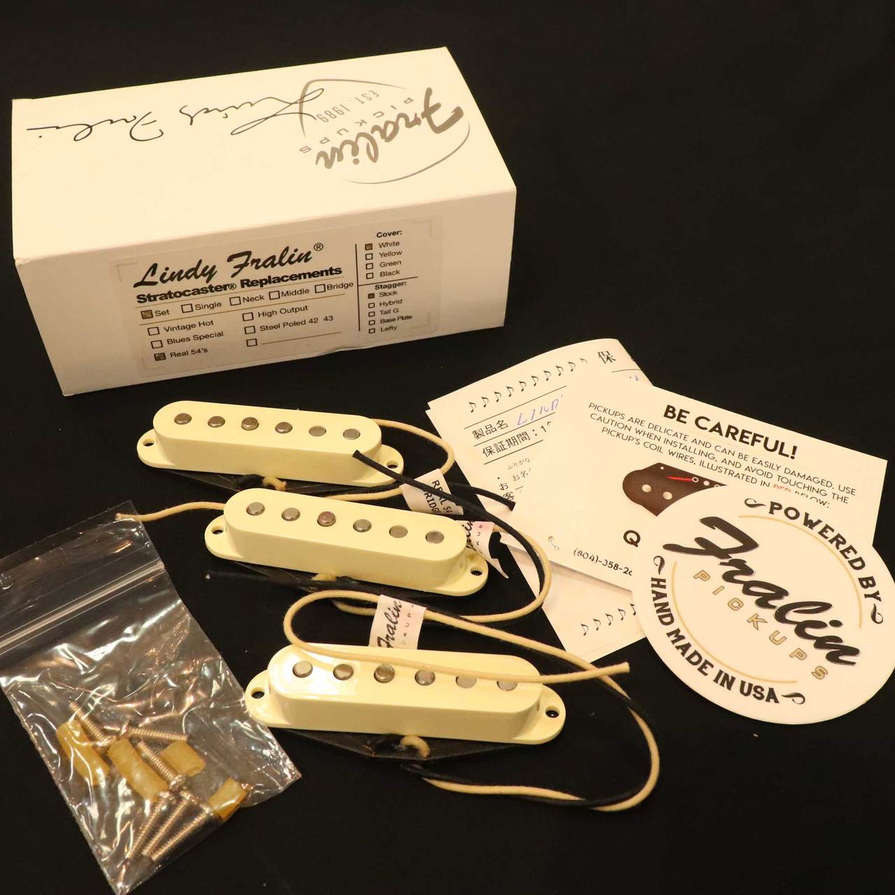 人気SALE新作登場Lindy Fralin Real 54 Strat Staggard Singlecoil Pickup White Middle　アルニコ３ マグネット　リンディ フレーリン センター ピックアップ